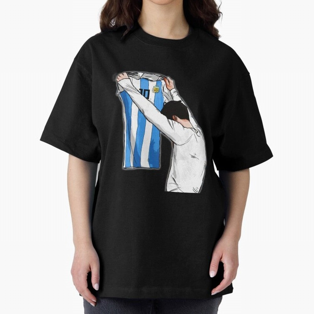 Art Messi Illustration Classic T-Shirt Build Match Day Hype around FIFA World Cup 2026, CR7, England, France and Netherlands, Stadium Chants, National Pride, Trophy Dreams and Unforgettable Football Memories; Created for Match Day Parties, Soccer