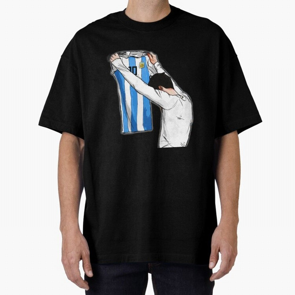 Art Messi Illustration Classic T-Shirt Build Match Day Hype around FIFA World Cup 2026, CR7, England, France and Netherlands, Stadium Chants, National Pride, Trophy Dreams and Unforgettable Football Memories; Created for Match Day Parties, Soccer