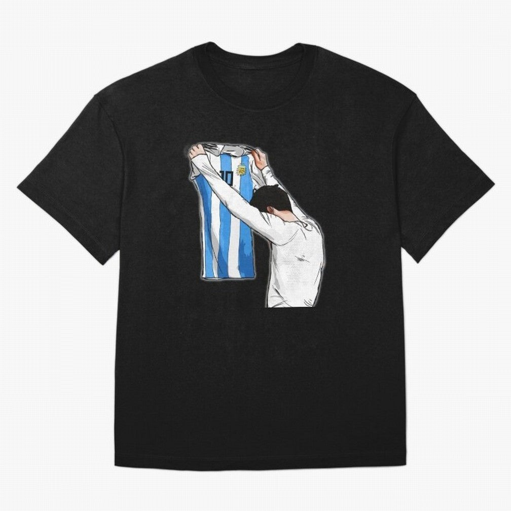 Art Messi Illustration Classic T-Shirt Build Match Day Hype around FIFA World Cup 2026, CR7, England, France and Netherlands, Stadium Chants, National Pride, Trophy Dreams and Unforgettable Football Memories; Created for Match Day Parties, Soccer