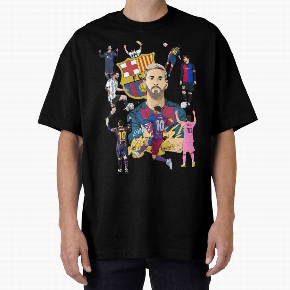 MESSI10 Oversized T-Shirt Back the Journey through Match Day Hype around FIFA World Cup 2026, Messi, Neymar and Mbappe, France and Portugal, Football Passion, Legendary Performances, Festival Vibes and Supporter Community; Perfect for Supporters