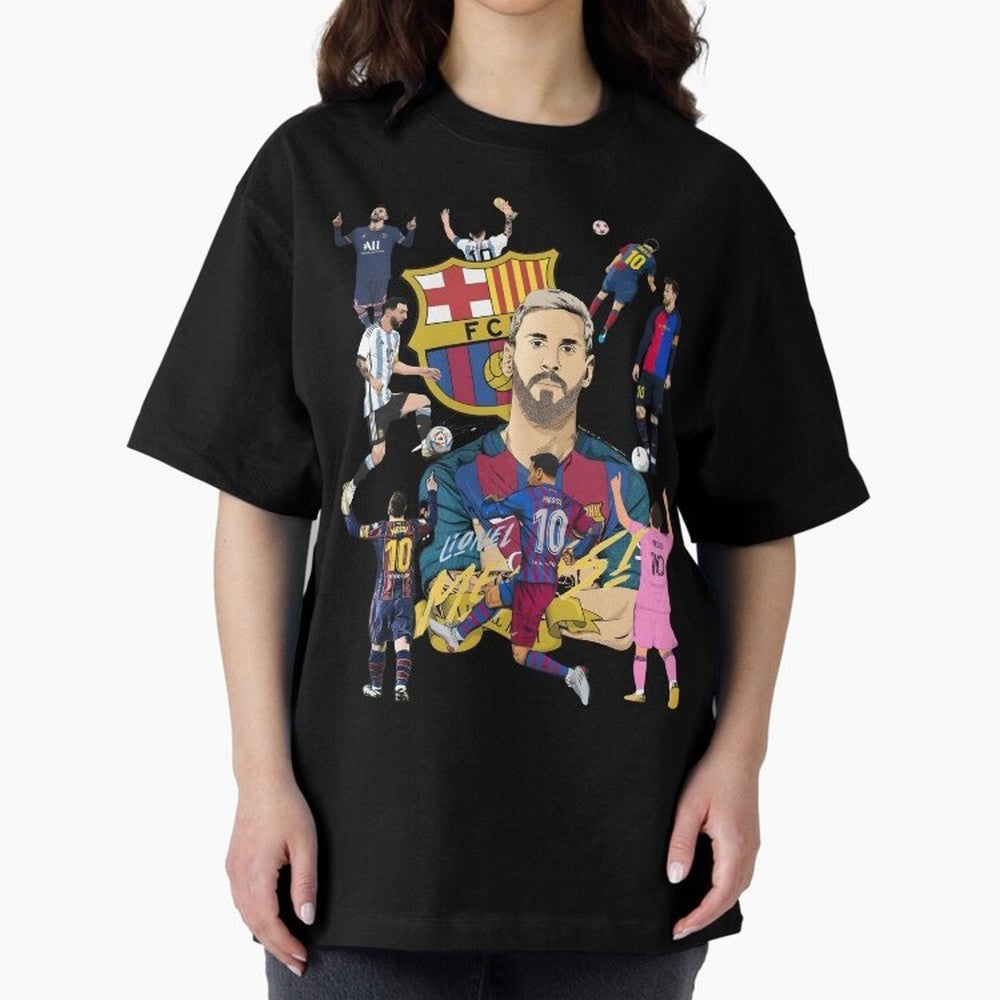 MESSI10 Oversized T-Shirt Back the Journey through Match Day Hype around FIFA World Cup 2026, Messi, Neymar and Mbappe, France and Portugal, Football Passion, Legendary Performances, Festival Vibes and Supporter Community; Perfect for Supporters