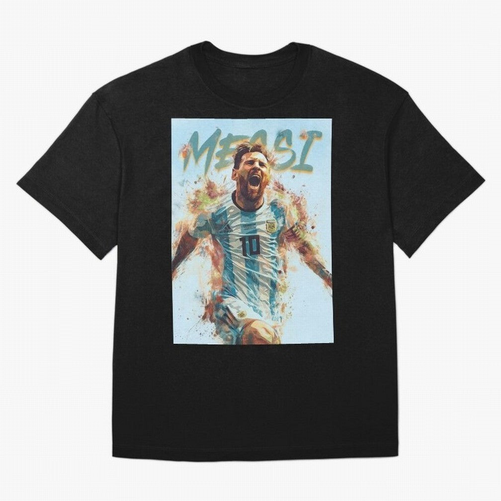 The Messiah Oversized T-Shirt Back the Journey through Match Day Hype around FIFA World Cup 2026 Group Stage, Haaland and Mbappe, Germany, Global Supporter Spirit, Legendary Goals, National Colors and Tournament Celebration; Perfect for People Who