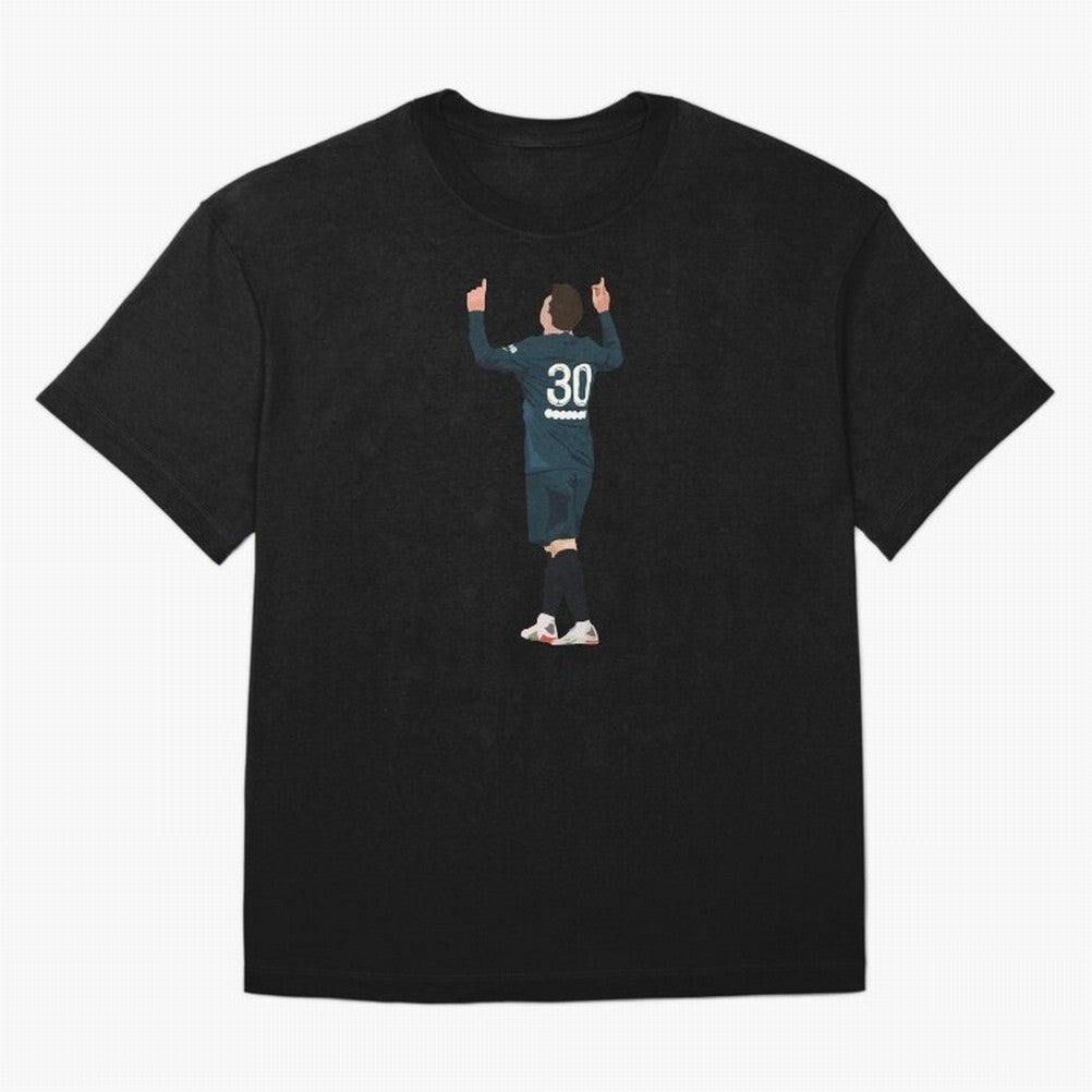 Messi Iconic Illustration Oversized T-Shirt Make Every Kick Count in FIFA World Cup 2026 Group Stage for Fans of Messi and Cristiano Ronaldo and Argentina, France and Brazil, Bringing Supporter Pride, Iconic Celebrations, Legendary Names and Global