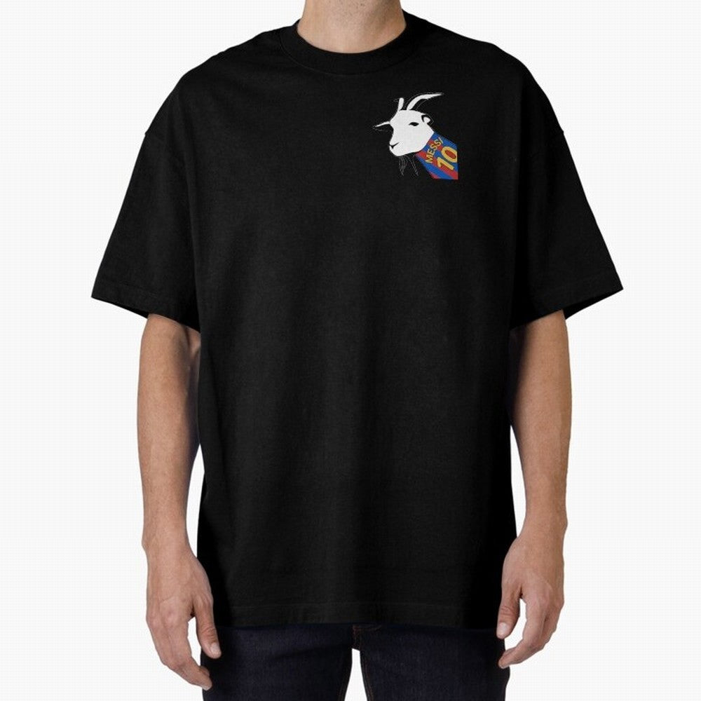 Messi Goat Barcelona Oversized T-Shirt Step into FIFA World Cup 2026 Centered on Neymar, Brazil, Portugal and Argentina Energy, Football History, Final Match Energy, Crowd Noise and Once in a Lifetime Moments; Great for Watch Parties, Sports Bars,