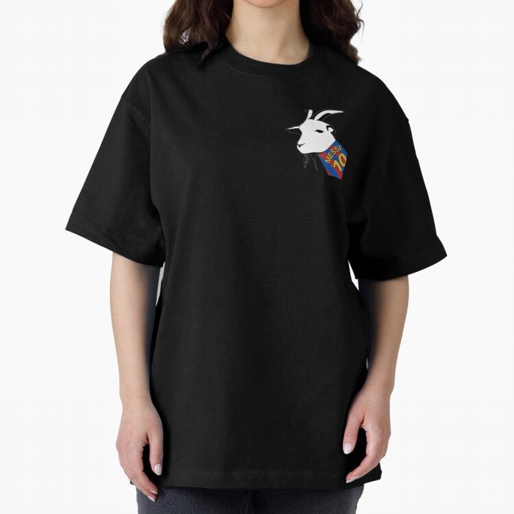 Messi Goat Barcelona Oversized T-Shirt Step into FIFA World Cup 2026 Centered on Neymar, Brazil, Portugal and Argentina Energy, Football History, Final Match Energy, Crowd Noise and Once in a Lifetime Moments; Great for Watch Parties, Sports Bars,
