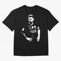 Black and white football player Classic T-Shirt Carry the Colors and Pride of the FIFA World Cup 2026 USA Canada Mexico Journey through Messi Highlights, England Pride, Match Day Excitement, Supporter Culture, Golden Goals and Global Football