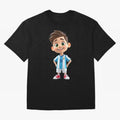 Lionel Messi Cartoon Classic T-Shirt Support Your Favorite Stars during FIFA World Cup 2026 Spirit, Featuring Portugal, Messi, CR7 and Mbappe, Classic Soccer Heritage, Championship Pressure, Fan Loyalty and International Pride; Perfect for People