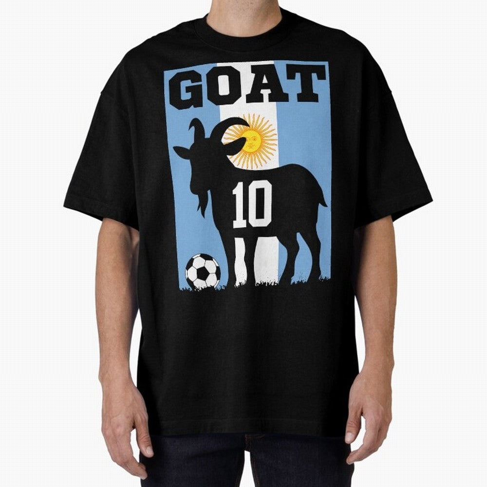 Argentina World Cup 2026 The Goat 10 Oversized T-Shirt Feel the Trophy Chase of Global Football Passion for FIFA World Cup 2026 USA Canada Mexico, Capturing CR7 and Messi, Argentina, Game Day Rituals, Football Legends, Country Pride and the Road to