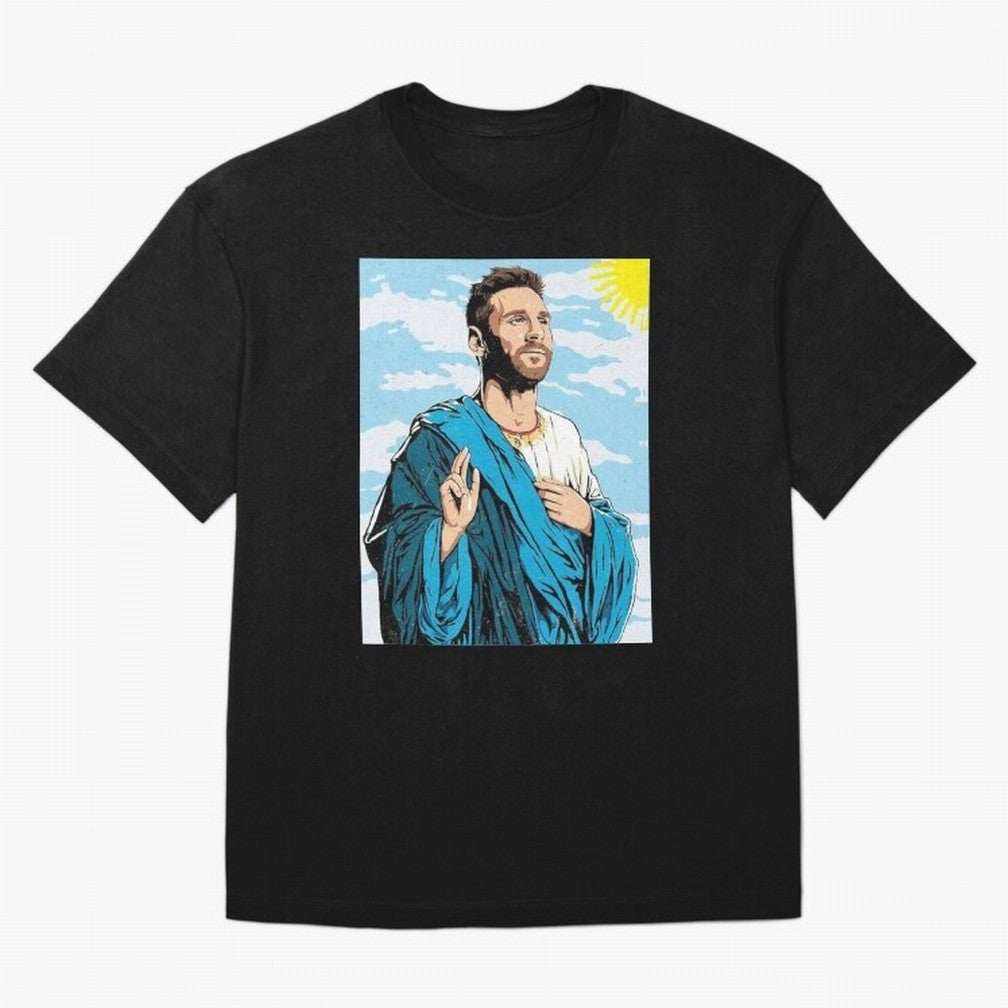 messi god Oversized T-Shirt Show Fan Pride Across FIFA World Cup 2026 Group Stage for Fans of Neymar, Haaland and Cristiano Ronaldo and Portugal, Spain and Germany, Bringing Football Festival Excitement, Trophy Ambitions, Country Rivalries and Star