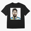Lionel Messi Oversized T-Shirt Celebrate Fan Culture around FIFA World Cup 2026 USA Canada Mexico Spirit, Driven by France and Portugal, CR7 and Messi, Tournament Hype, Historic Matchups, Family Viewing Parties and Global Sports Pride; Ideal for