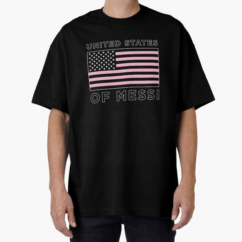 United States of Messi Oversized T-Shirt Celebrate Rivalries and Pride in Global Football Passion for FIFA World Cup 2026 USA Canada Mexico, with Neymar, England, France and Netherlands, Football Festival Excitement, Trophy Ambitions, Country
