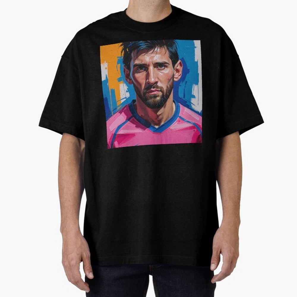 Vibrant Artistic Portrait of Lionel Messi (GOAT) - Digital painting (Version 3) Classic T-Shirt Follow Every Goal of FIFA World Cup 2026 Spirit, Capturing Spain, Messi, CR7 and Mbappe, Football Passion, Legendary Performances, Festival Vibes and