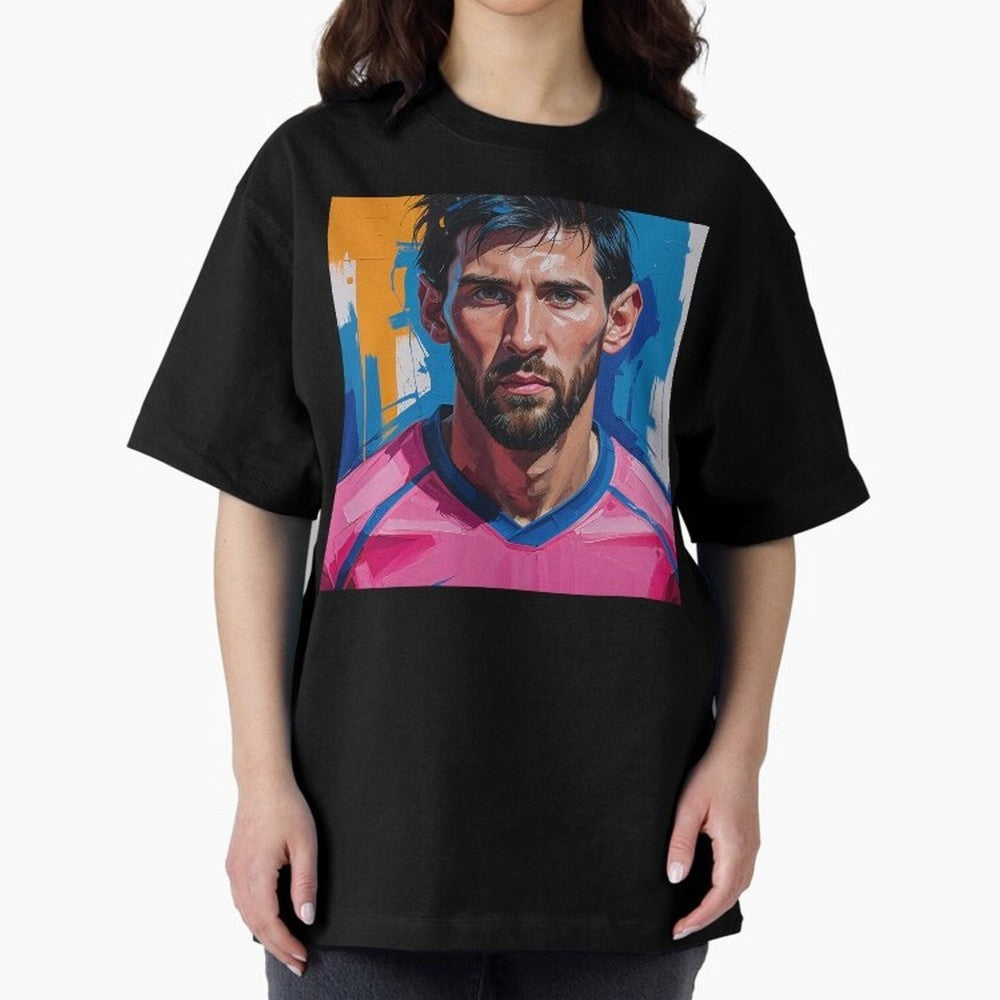 Vibrant Artistic Portrait of Lionel Messi (GOAT) - Digital painting (Version 3) Classic T-Shirt Follow Every Goal of FIFA World Cup 2026 Spirit, Capturing Spain, Messi, CR7 and Mbappe, Football Passion, Legendary Performances, Festival Vibes and