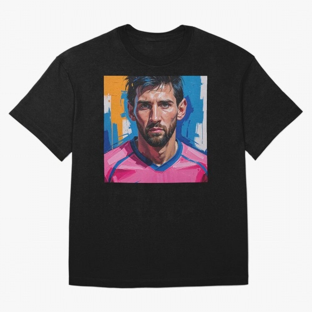 Vibrant Artistic Portrait of Lionel Messi (GOAT) - Digital painting (Version 3) Classic T-Shirt Follow Every Goal of FIFA World Cup 2026 Spirit, Capturing Spain, Messi, CR7 and Mbappe, Football Passion, Legendary Performances, Festival Vibes and