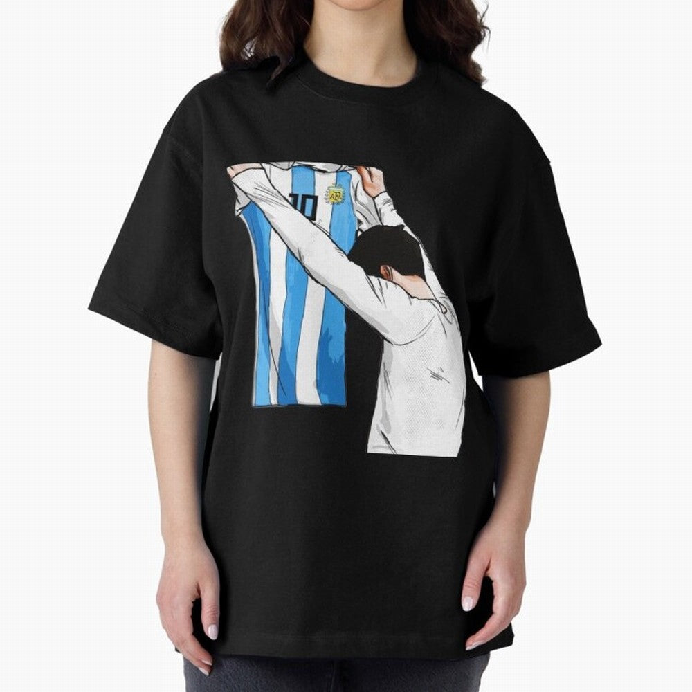Lionel Messi holding his shirt, Argentina copa america| Perfect Gift For you and friends Classic T-Shirt Create FIFA World Cup 2026 for Fans of Neymar, Haaland and Cristiano Ronaldo and Brazil, Portugal and Argentina, Bringing Supporter Pride,