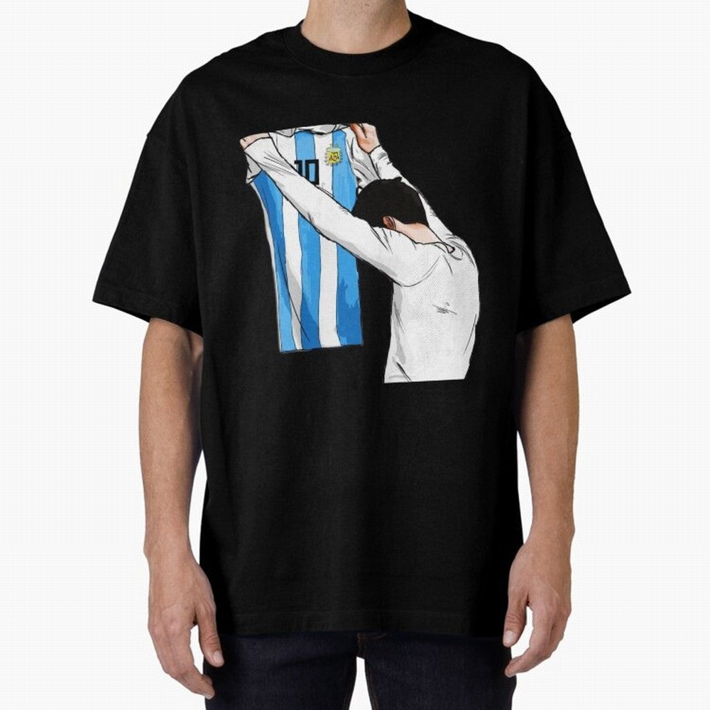 Lionel Messi holding his shirt, Argentina copa america| Perfect Gift For you and friends Classic T-Shirt Create FIFA World Cup 2026 for Fans of Neymar, Haaland and Cristiano Ronaldo and Brazil, Portugal and Argentina, Bringing Supporter Pride,
