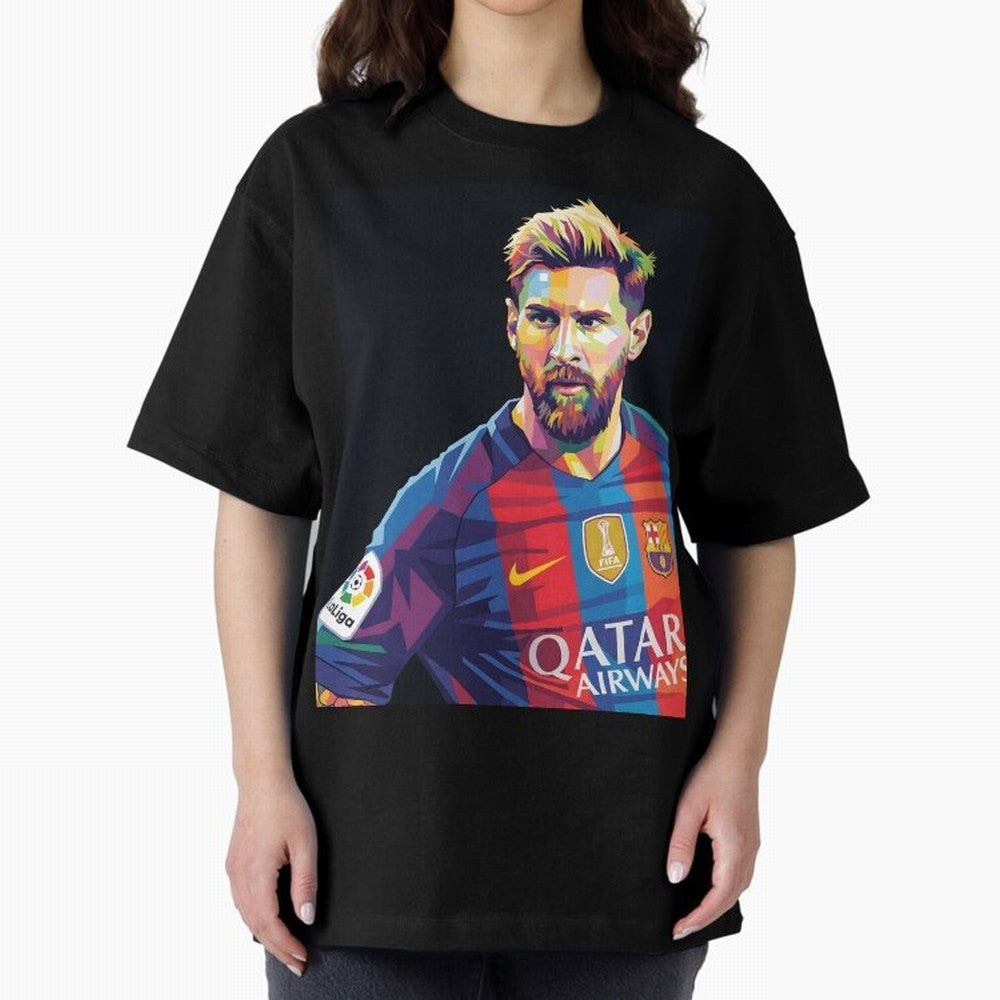 Messi Wpap Oversized T-Shirt Represent the Passion of FIFA World Cup 2026 USA Canada Mexico for Fans of CR7 and Messi and Brazil, Bringing Fan Favorite Moments, National Team Passion, Big Match Drama and Soccer History; Great for Supporters Who