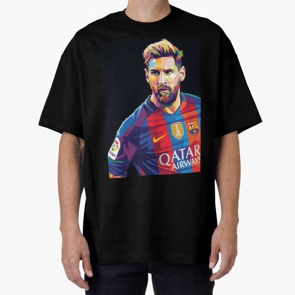 Messi Wpap Oversized T-Shirt Represent the Passion of FIFA World Cup 2026 USA Canada Mexico for Fans of CR7 and Messi and Brazil, Bringing Fan Favorite Moments, National Team Passion, Big Match Drama and Soccer History; Great for Supporters Who