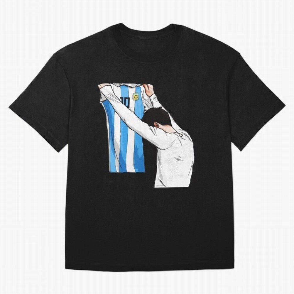 Lionel Messi holding his shirt, Argentina copa america| Perfect Gift For you and friends Classic T-Shirt Bring a Champion Mindset to Match Day Hype around FIFA World Cup 2026 USA Canada Mexico, Neymar, Spain and Netherlands, Vintage Soccer Flavor,