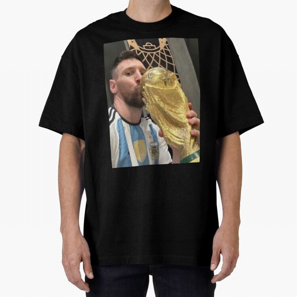 lionel Messi Oversized T-Shirt Make Your Look Match FIFA World Cup 2026 USA Canada Mexico Connected to CR7, England Energy, Championship Spirit, Famous Goals, Roaring Crowds and International Football Unity; Perfect for Fans, Collectors, Family
