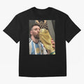 lionel Messi Oversized T-Shirt Make Your Look Match FIFA World Cup 2026 USA Canada Mexico Connected to CR7, England Energy, Championship Spirit, Famous Goals, Roaring Crowds and International Football Unity; Perfect for Fans, Collectors, Family