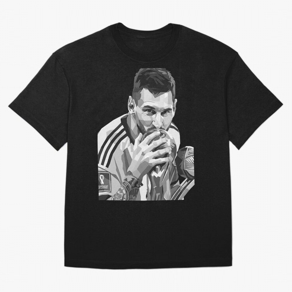 Messi grayscale Oversized T-Shirt Bring Global Tournament Vibes to FIFA World Cup 2026 for Fans of Cristiano Ronaldo and England and Germany, Bringing Classic Soccer Heritage, Championship Pressure, Fan Loyalty and International Pride; Great for