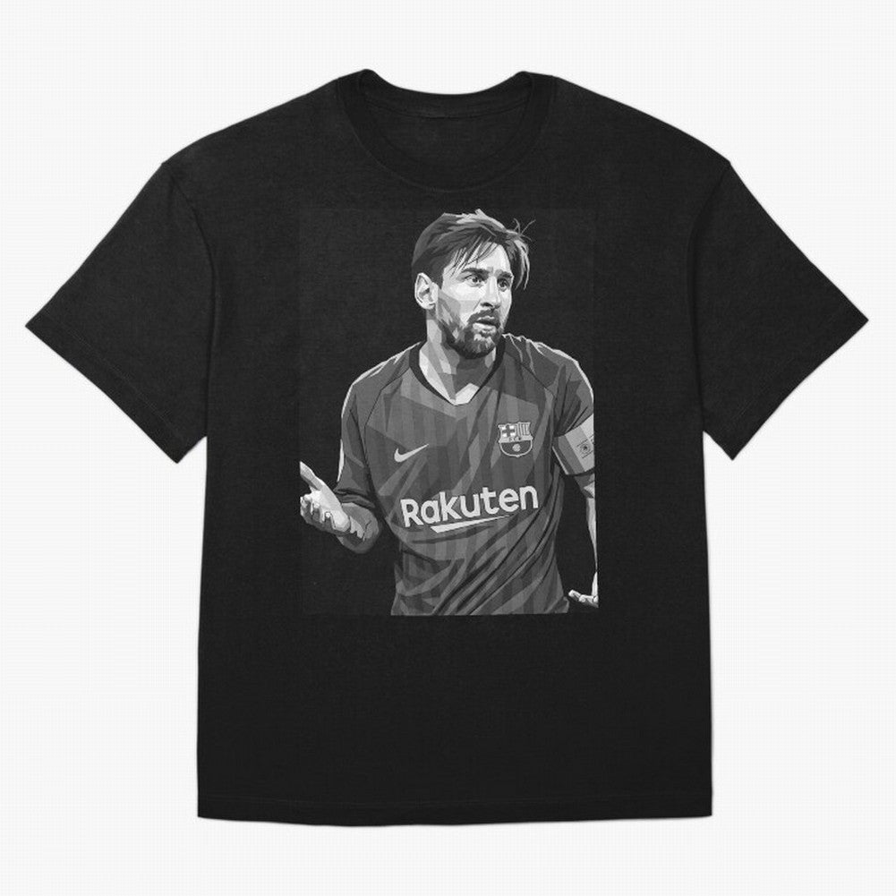 Messi grayscale Oversized T-Shirt Experience the Global Stage of Match Day Hype around FIFA World Cup 2026 Group Stage, Messi and Cristiano Ronaldo, France and Portugal, Fan Favorite Moments, National Team Passion, Big Match Drama and Soccer