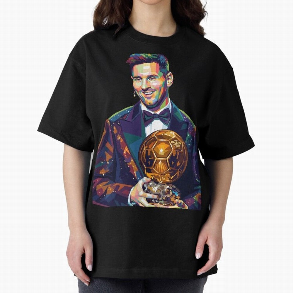 Messi Wpap Oversized T-Shirt Celebrate Rivalries and Pride in FIFA World Cup 2026 Group Stage Spirit, Centered on England, Messi and Cristiano Ronaldo, Global Supporter Spirit, Legendary Goals, National Colors and Tournament Celebration; Ideal for