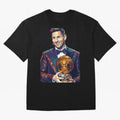 Messi Wpap Oversized T-Shirt Celebrate Rivalries and Pride in FIFA World Cup 2026 Group Stage Spirit, Centered on England, Messi and Cristiano Ronaldo, Global Supporter Spirit, Legendary Goals, National Colors and Tournament Celebration; Ideal for