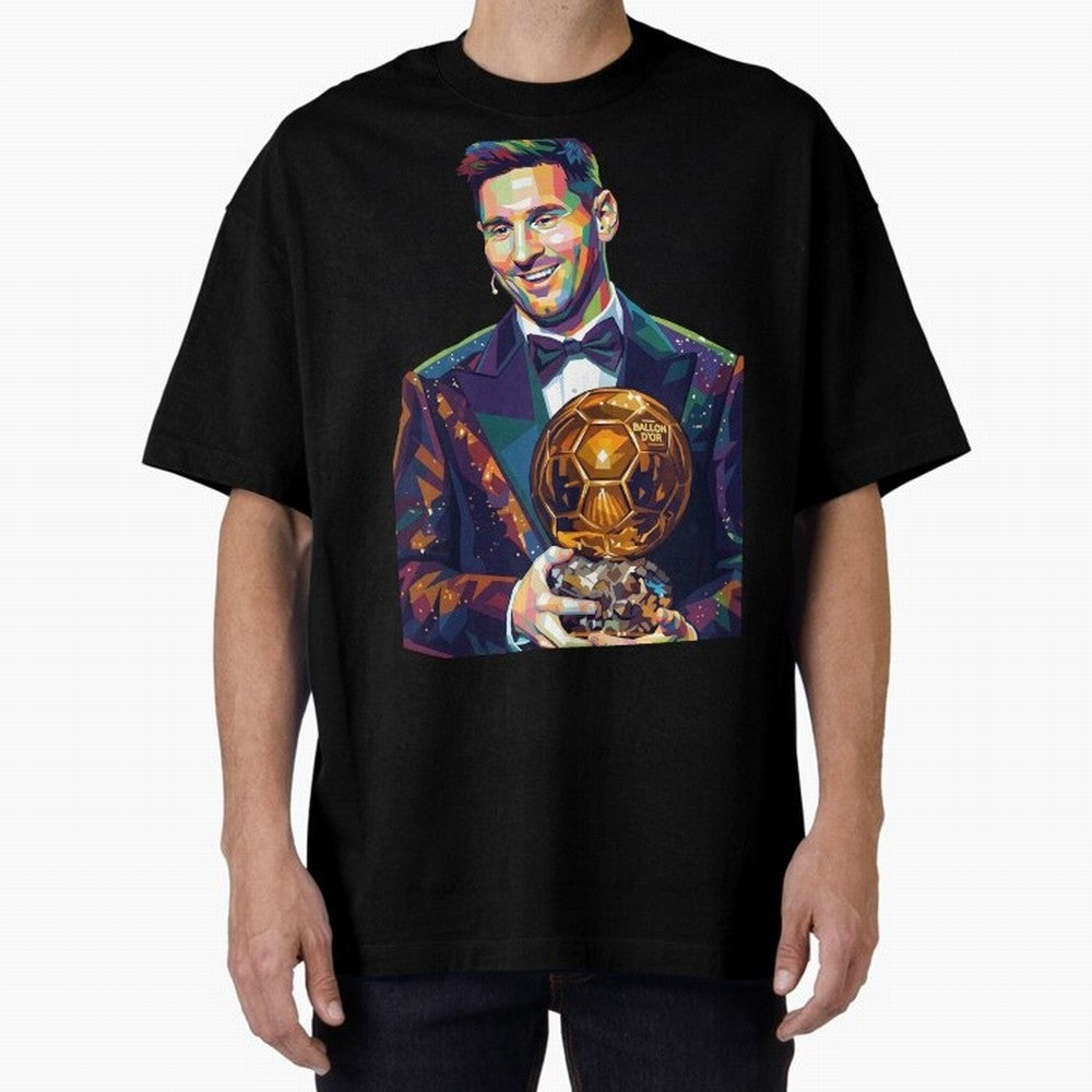 Messi Wpap Oversized T-Shirt Celebrate Rivalries and Pride in FIFA World Cup 2026 Group Stage Spirit, Centered on England, Messi and Cristiano Ronaldo, Global Supporter Spirit, Legendary Goals, National Colors and Tournament Celebration; Ideal for