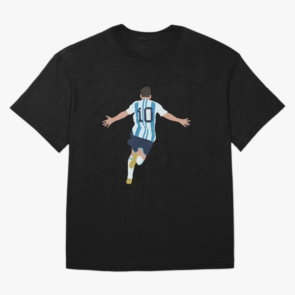 Lionel Messi minimalist illustration Classic T-Shirt Capture Stadium Memories from FIFA World Cup 2026 USA Canada Mexico for Fans of Mbappe and England and Germany, Bringing Championship Spirit, Famous Goals, Roaring Crowds and International