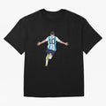 Lionel Messi minimalist illustration Classic T-Shirt Capture Stadium Memories from FIFA World Cup 2026 USA Canada Mexico for Fans of Mbappe and England and Germany, Bringing Championship Spirit, Famous Goals, Roaring Crowds and International