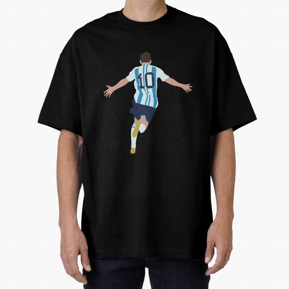 Lionel Messi minimalist illustration Classic T-Shirt Capture Stadium Memories from FIFA World Cup 2026 USA Canada Mexico for Fans of Mbappe and England and Germany, Bringing Championship Spirit, Famous Goals, Roaring Crowds and International