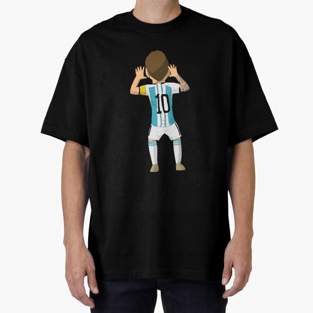 Cartoon Illustration Messi vs Netherlands World Cup Qatar 2022 Classic T-Shirt Feel the Roar of the FIFA World Cup 2026 Journey through CR7 and Messi Highlights, Argentina Pride, Retro Football Energy, Iconic Rivalries, Trophy Chase Drama and