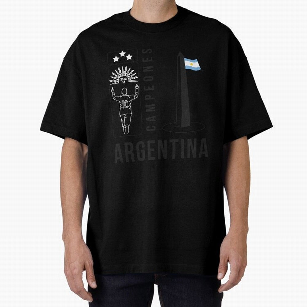Argentina Campeon Classic T-Shirt Keep the Match Day Mood of FIFA World Cup 2026 Group Stage for Fans of Neymar and France, Bringing Retro Football Energy, Iconic Rivalries, Trophy Chase Drama and Stadium Atmosphere; Made for Die Hard Supporters,