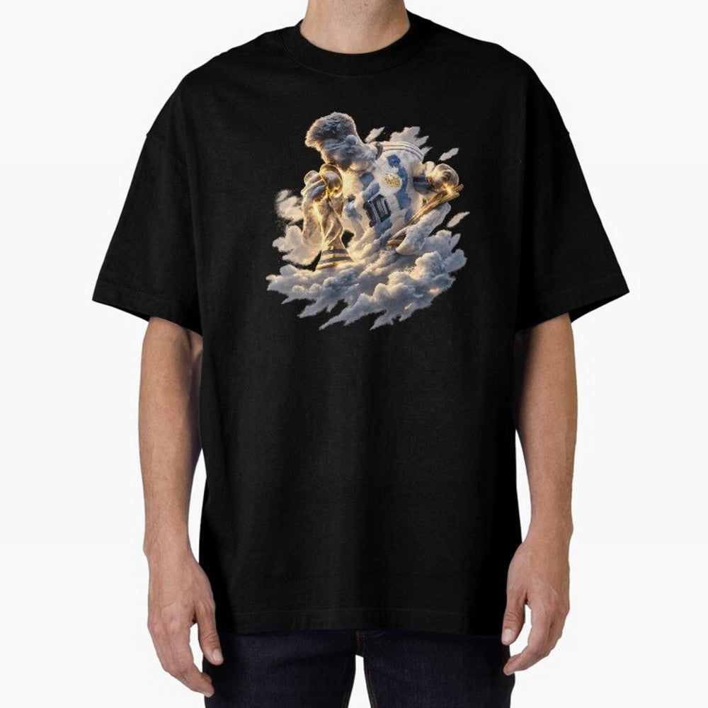Lionel Messi ¨C Divine Number 10 Oversized T-Shirt Celebrate Classic Football Spirit in the FIFA World Cup 2026 Journey through Messi, CR7 and Mbappe Highlights, Brazil, Portugal and Argentina Pride, Champion Mindset, Group Stage Buzz, Knockout