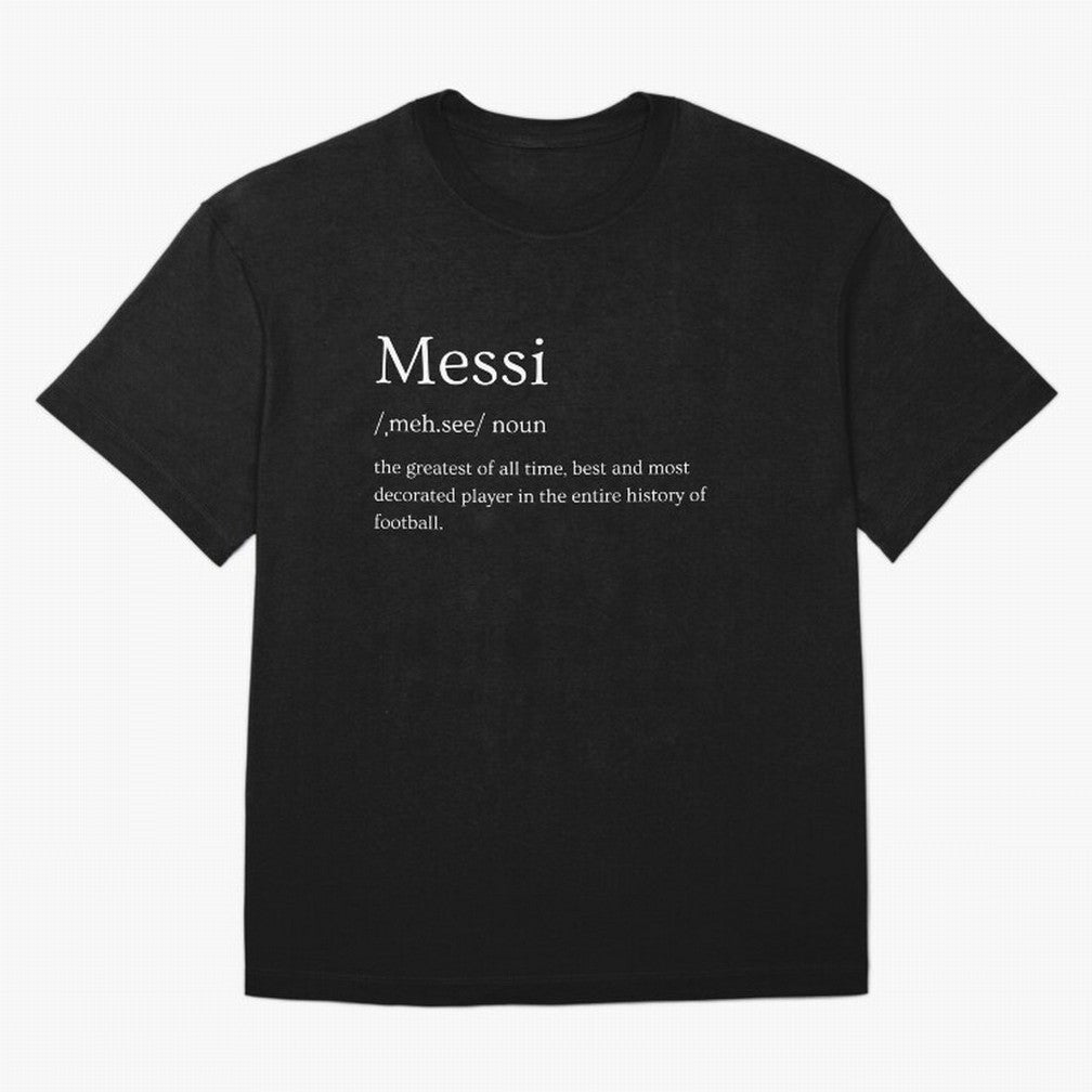 Definition of Messi Classic T-Shirt Bring Home the FIFA World Cup 2026 Journey through CR7 and Messi Highlights, England and Germany Pride, Fan Favorite Moments, National Team Passion, Big Match Drama and Soccer History; Made for Collectors Who