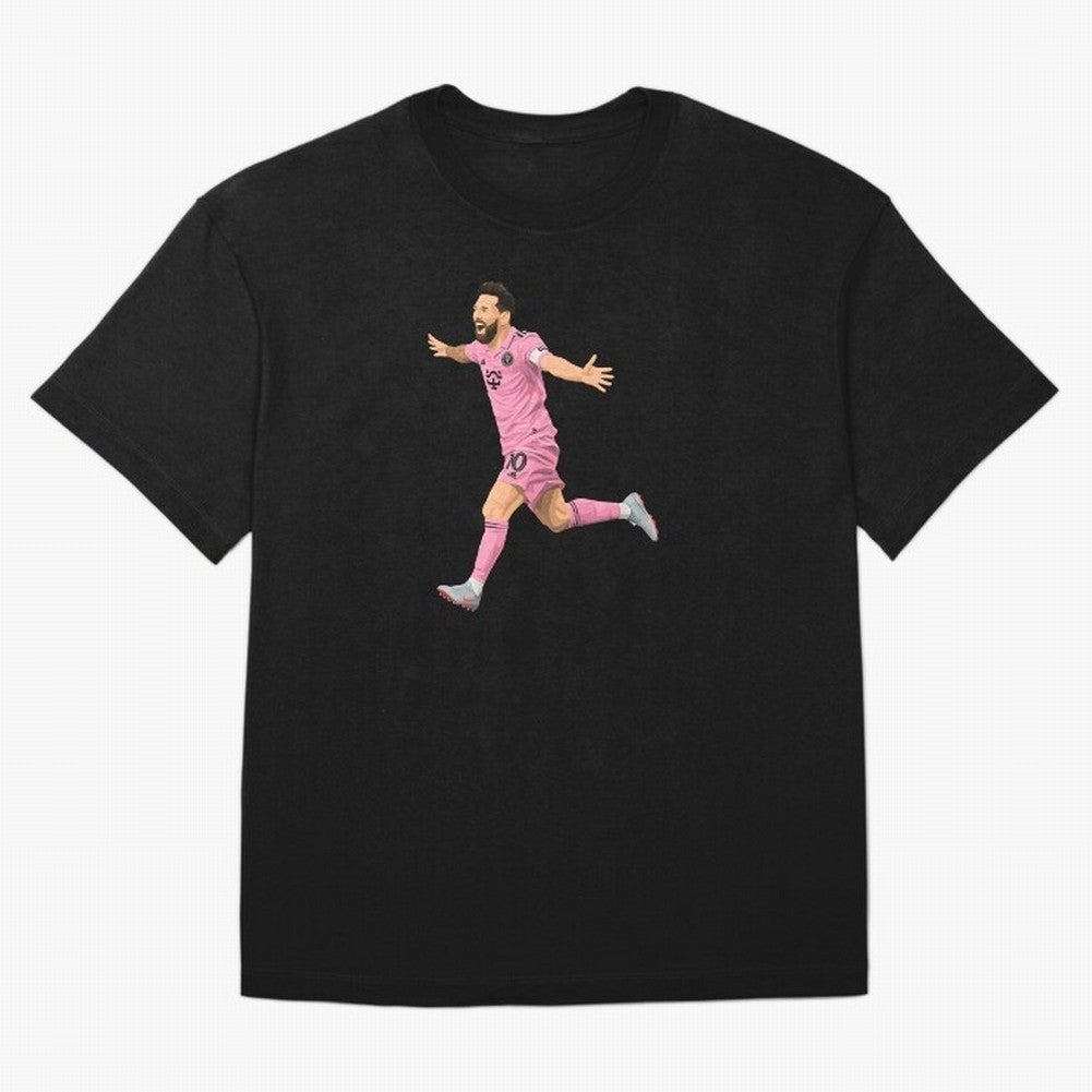 Lionel Messi celebration Oversized T-Shirt Celebrate Football Heritage in FIFA World Cup 2026 for Fans of Messi, Neymar and Mbappe and Argentina, Bringing Worldwide Fan Energy, Dramatic Goals, Stadium Lights and Championship Celebrations; Perfect