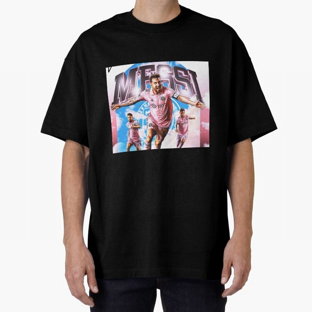 Inter Miami Messi Oversized T-Shirt Capture the FIFA World Cup 2026 Group Stage Journey through Neymar Highlights, Netherlands Pride, Fan Favorite Moments, National Team Passion, Big Match Drama and Soccer History; Great for Supporters Who Love