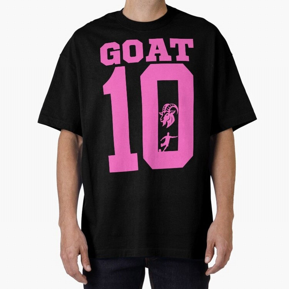 Miami Champions The Goat 10 Oversized T-Shirt Turn Up for FIFA World Cup 2026 Spirit, Celebrating Brazil, Portugal and Argentina, Neymar, Goal Celebration Energy, Supporter Heritage, Football Icons and Worldwide Tournament Joy; Made for Collectors