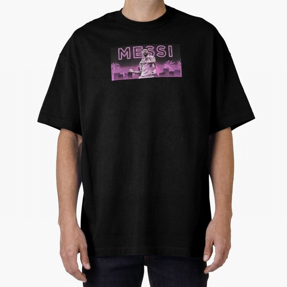 Miami Messi Oversized T-Shirt Stand Out with Spirit from Global Football Passion for FIFA World Cup 2026 Group Stage, Built around Messi, CR7 and Mbappe, France, Global Supporter Spirit, Legendary Goals, National Colors and Tournament Celebration;
