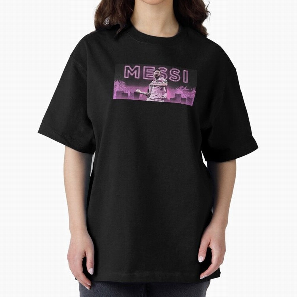 Miami Messi Oversized T-Shirt Stand Out with Spirit from Global Football Passion for FIFA World Cup 2026 Group Stage, Built around Messi, CR7 and Mbappe, France, Global Supporter Spirit, Legendary Goals, National Colors and Tournament Celebration;