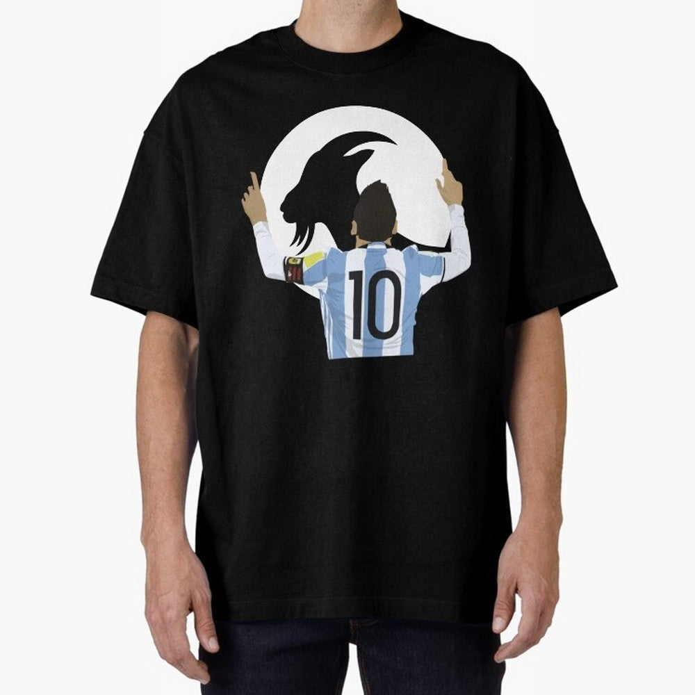 Lionel Messi Goat Oversized T-Shirt Honor the FIFA World Cup 2026 Journey through Cristiano Ronaldo, Haaland and CR7 Highlights, Argentina, France and Brazil Pride, Champion Mindset, Group Stage Buzz, Knockout Tension and Passionate Fan Culture;