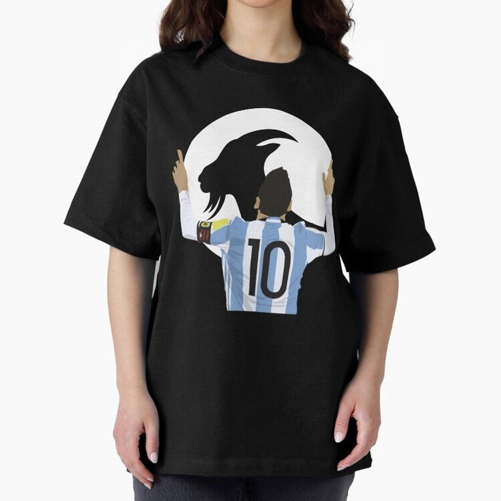 Lionel Messi Goat Oversized T-Shirt Honor the FIFA World Cup 2026 Journey through Cristiano Ronaldo, Haaland and CR7 Highlights, Argentina, France and Brazil Pride, Champion Mindset, Group Stage Buzz, Knockout Tension and Passionate Fan Culture;