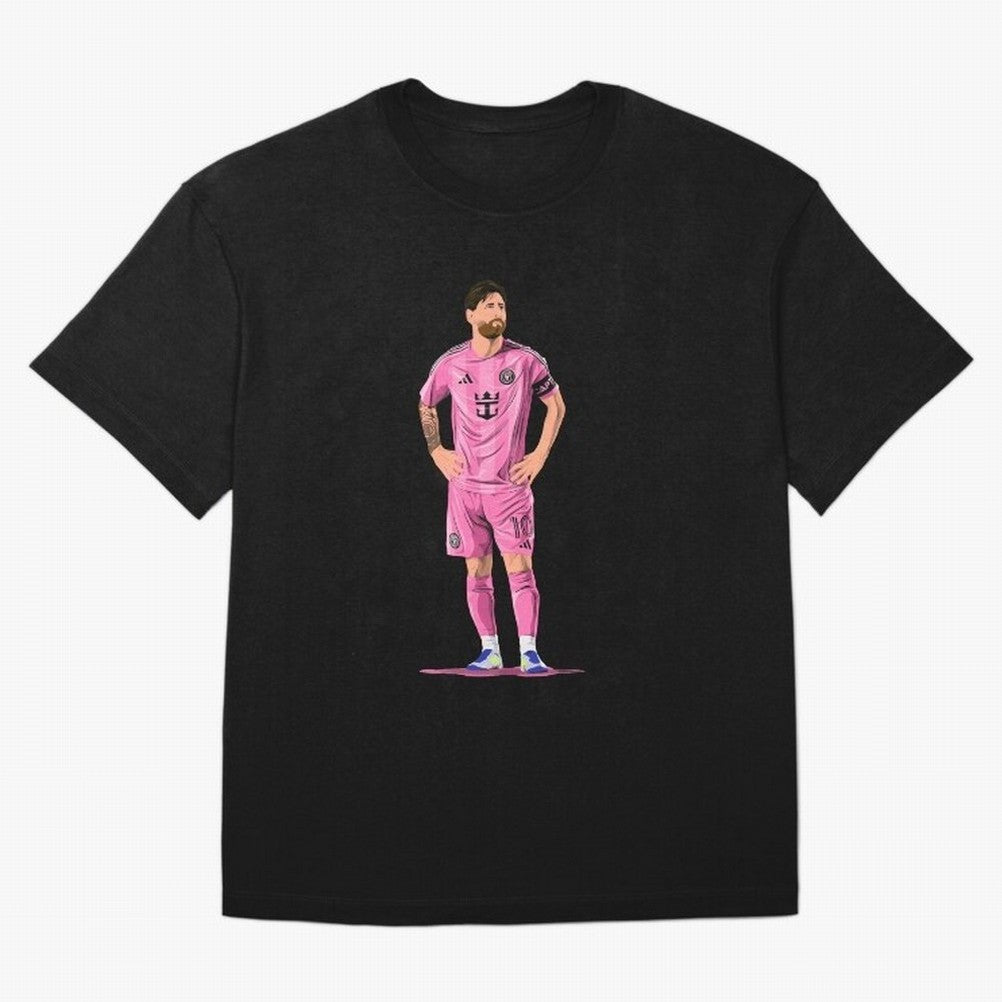 Lionel Messi Vector Oversized T-Shirt Keep the Legacy of the FIFA World Cup 2026 Group Stage Journey through Messi, Neymar and Mbappe Highlights, England Pride, Match Day Excitement, Supporter Culture, Golden Goals and Global Football Passion;