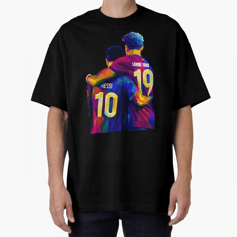 Lionel Messi and Foster child Wpap Art Classic T-Shirt Celebrate the FIFA World Cup 2026 Journey through Mbappe Highlights, Portugal, Spain and Germany Pride, Football History, Final Match Energy, Crowd Noise and Once in a Lifetime Moments; Perfect