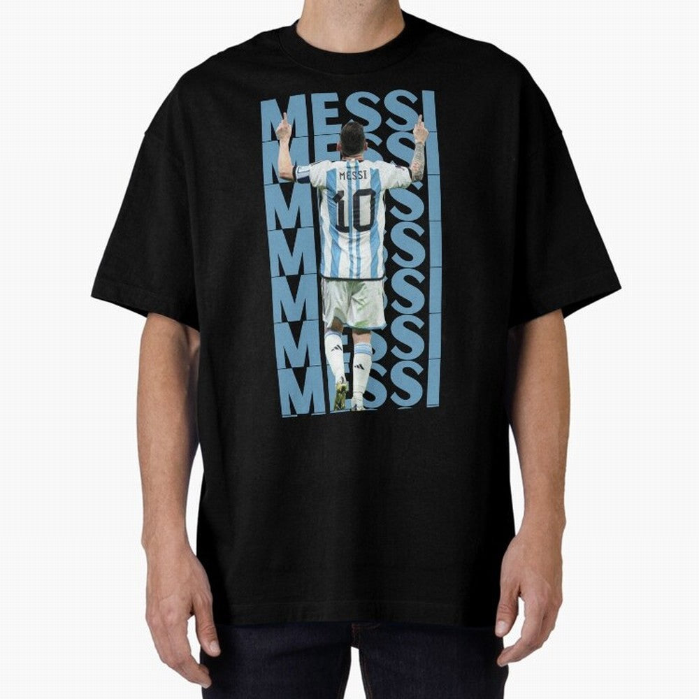 Lionel Messi | 10 | Argentina | Barcelona | Goat Oversized T-Shirt Show Your Love for Global Football Passion for FIFA World Cup 2026 Group Stage, Filled with Haaland, Spain, Global Supporter Spirit, Legendary Goals, National Colors and Tournament