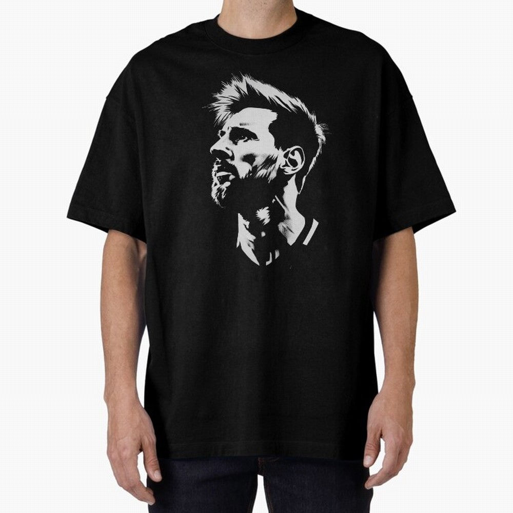 Messi Stencil Graphic poster design Classic T-Shirt Show Match Day Excitement for FIFA World Cup 2026 Group Stage for Fans of Messi, Neymar and Mbappe and Brazil, Portugal and Argentina, Bringing Football History, Final Match Energy, Crowd Noise