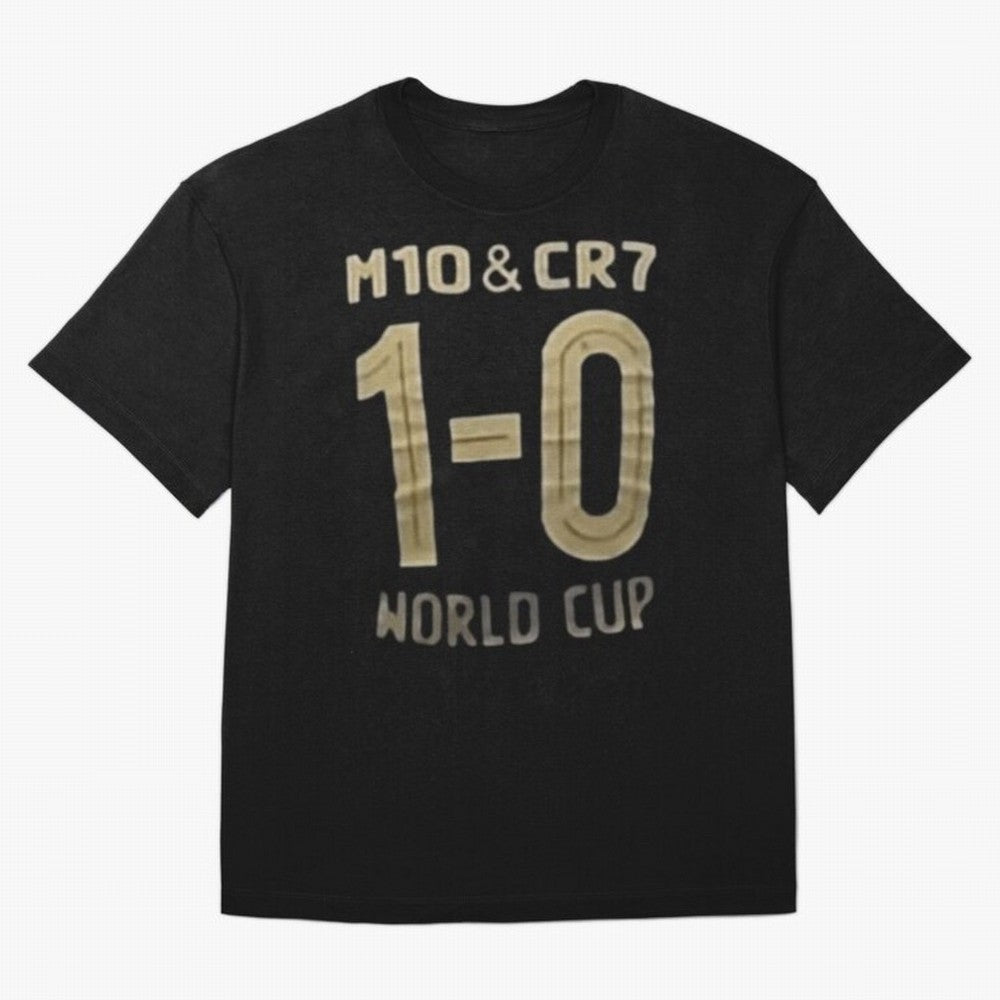 M10 And Cr7 1-0 World Cup Football Classic T-Shirt Turn Football Passion into Match Day Hype around FIFA World Cup 2026 Group Stage, Messi and Cristiano Ronaldo, Portugal, Global Supporter Spirit, Legendary Goals, National Colors and Tournament