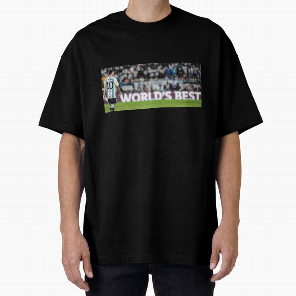 Argentina Leo Messi world best picture Oversized T-Shirt Remember Match Day Hype around FIFA World Cup 2026, Cristiano Ronaldo, Brazil, Portugal and Argentina, Classic Soccer Heritage, Championship Pressure, Fan Loyalty and International Pride;